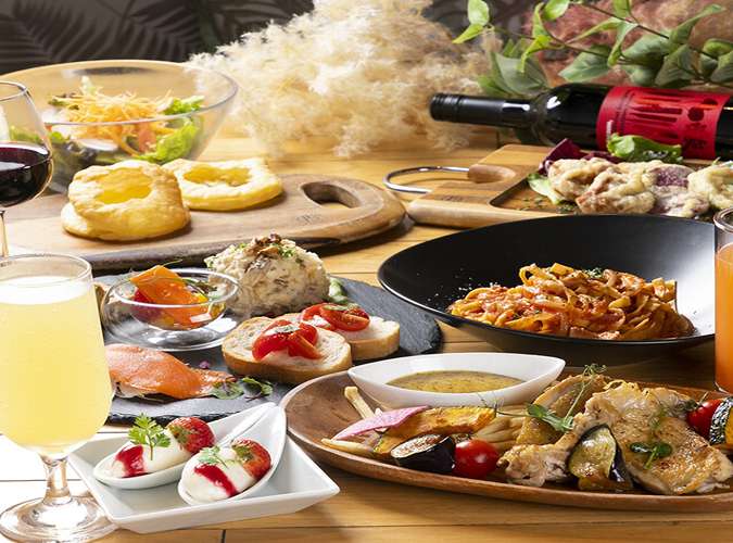 神戸野菜など新鮮な食材で人気メニューづくし+飲み放題2H