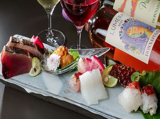 【テーブルシェア】きのこと帆立のアヒージョ、低温調理鶏ハムetc... 90分フリードリンク＋全5品