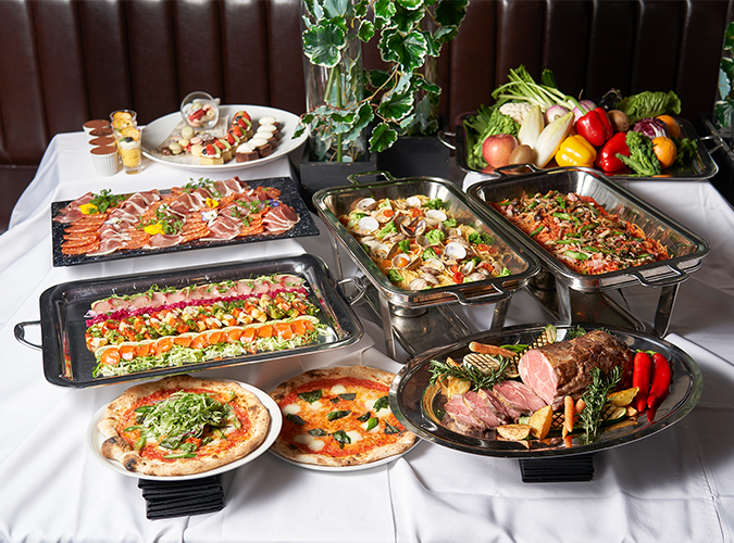 美食を堪能するアラベラプラン全7皿+3時間飲み放題