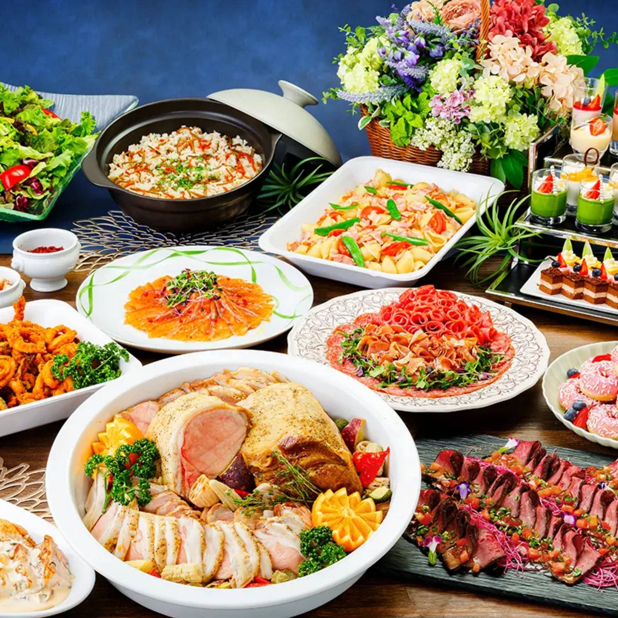 【全 13 品】★貸切宴会★～プレミアムビュッフェプラン～ 料理13品+選べる飲み放題+開催特典！