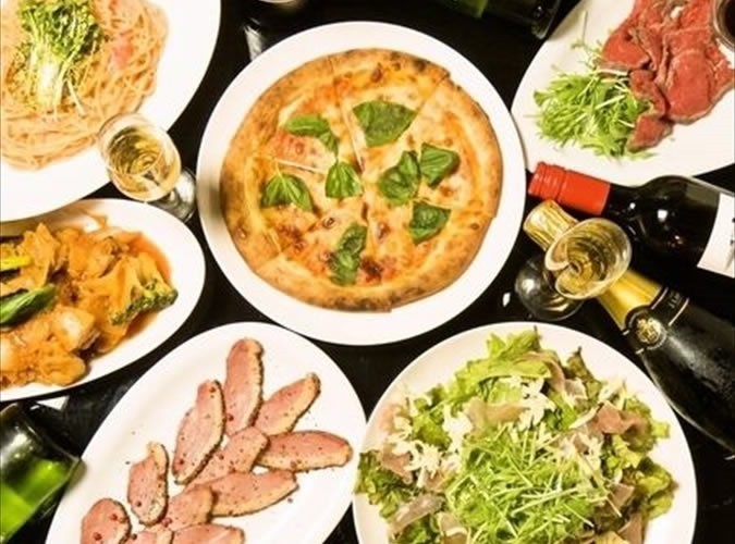 ◆貸切プラン◆2時間飲み放題＋ピザやお肉料理が付いた全6品