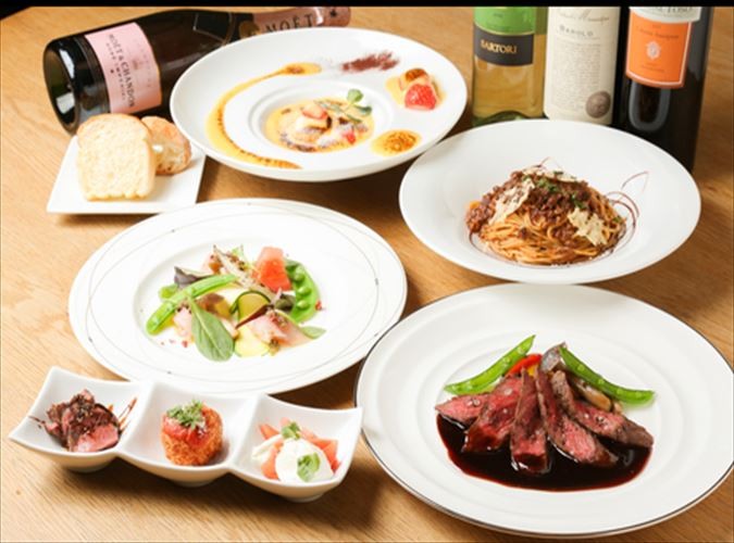 【少人数でも可能です!!おひとり様ずつコースでご提供】全8品＋150分の飲み放題も付いた贅沢プラン