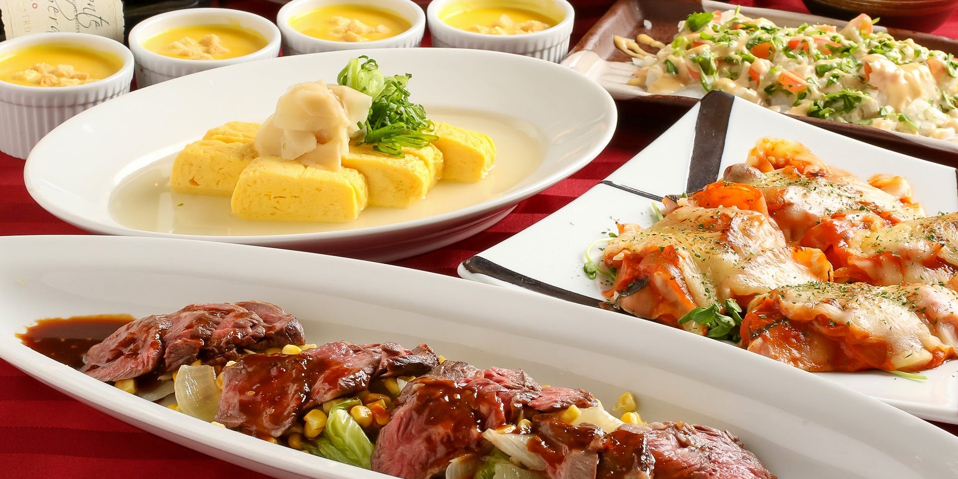 【大満足お料理でおもてなしコース6600円　全13品！！】＋フリードリンク2時間付き