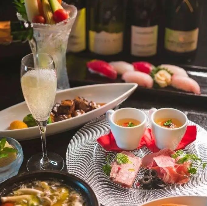 【スーパーライトプラン】料理5品+フリードリンク