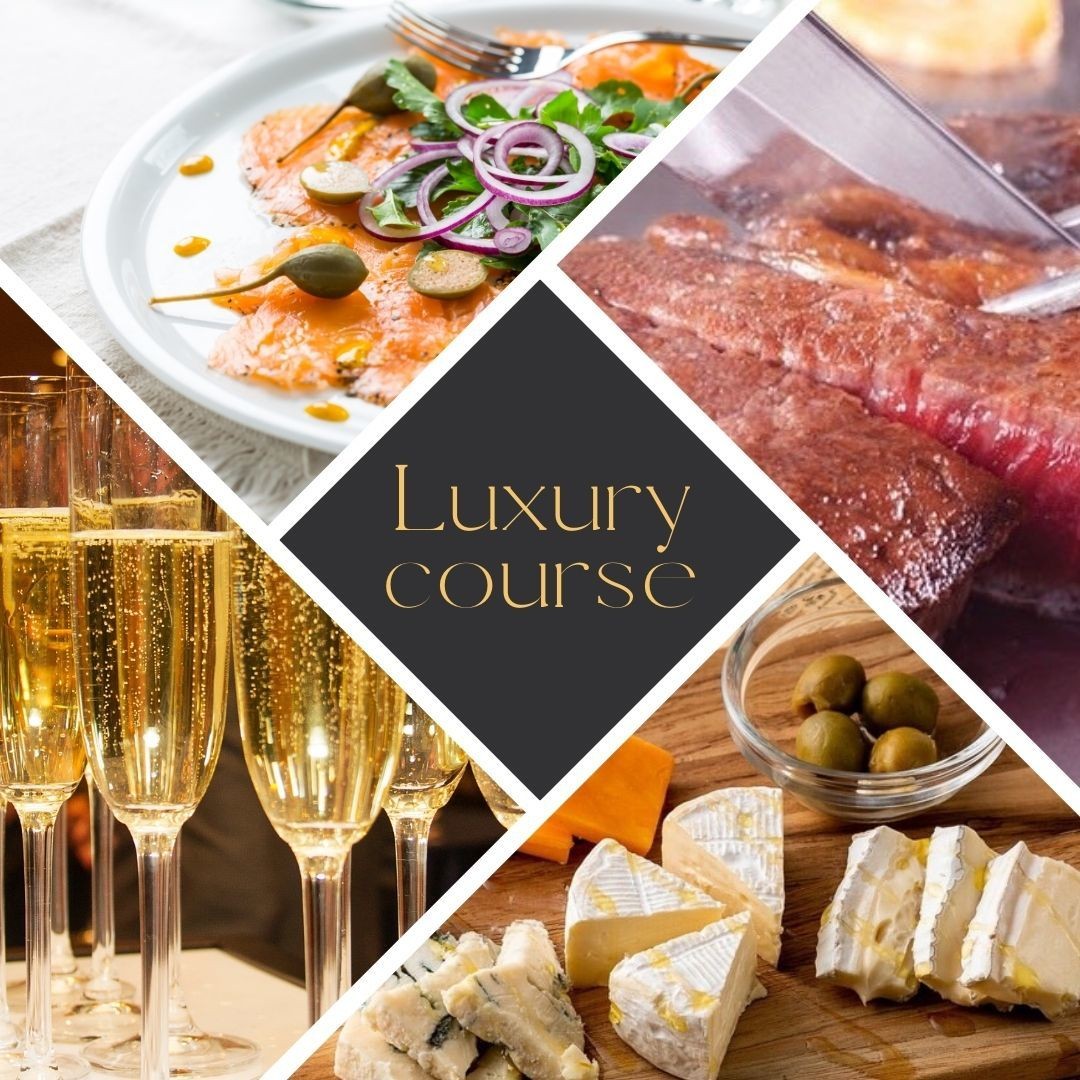 シャンパンボトルプレゼント♪『ラグジュアリーコース』9000円⇒ 8000円/14品/プレモル生含む3h飲放付