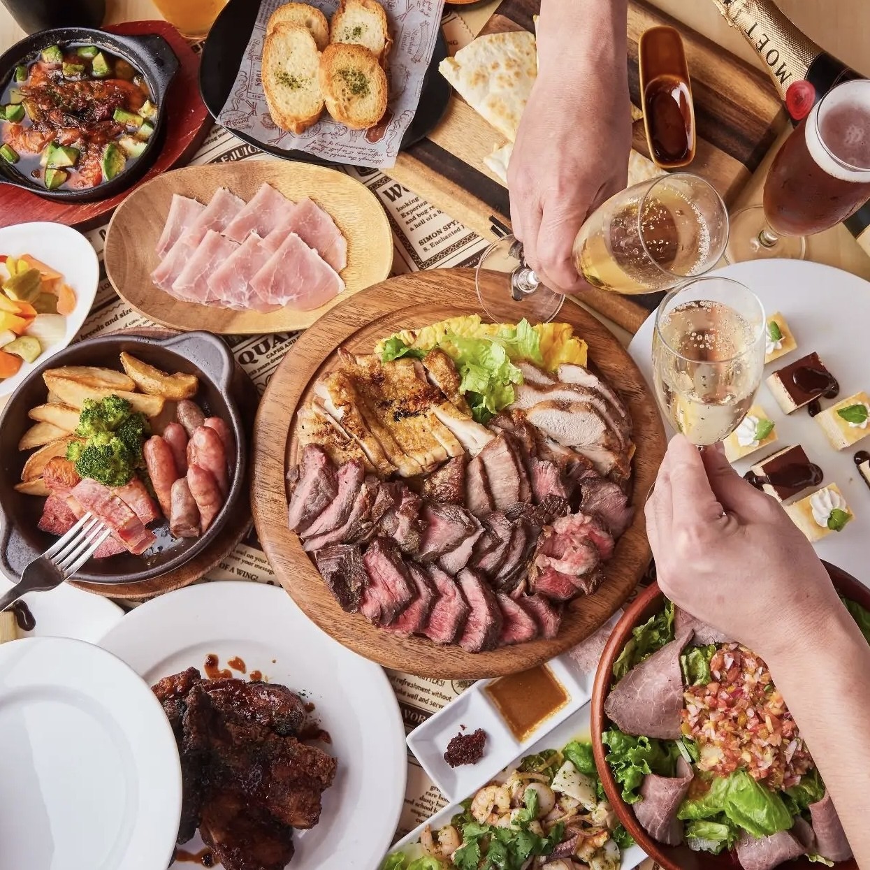 貸切大歓迎★ シュラスコ食べ放題＆プレモル付 き『プレミアムAコース』10品/3h飲み放題4000円