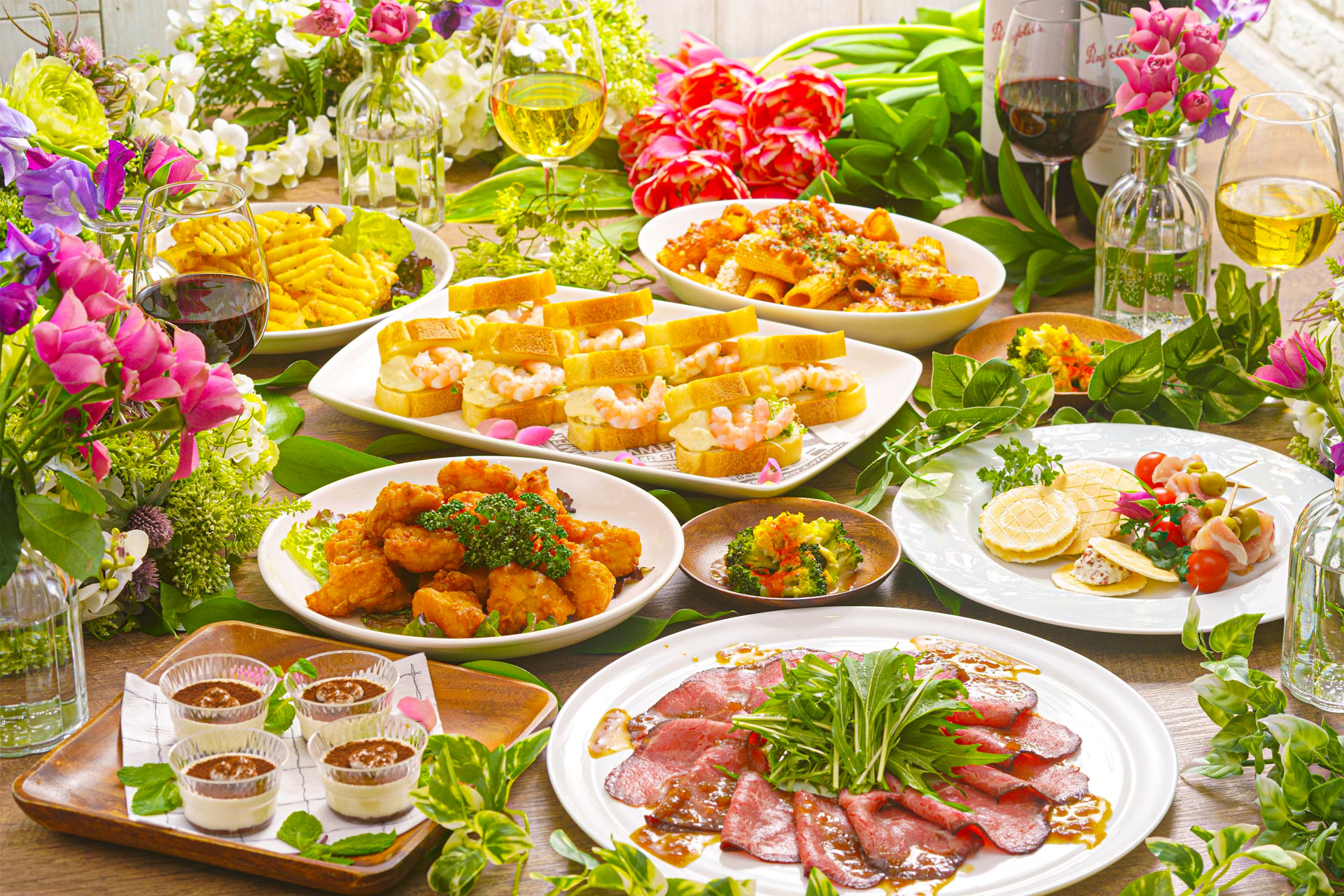 金土日祝【2時間飲み放題】スタンダードプラン＜9品＞会場3時間込 最低保証金額：165,000円（税込）～