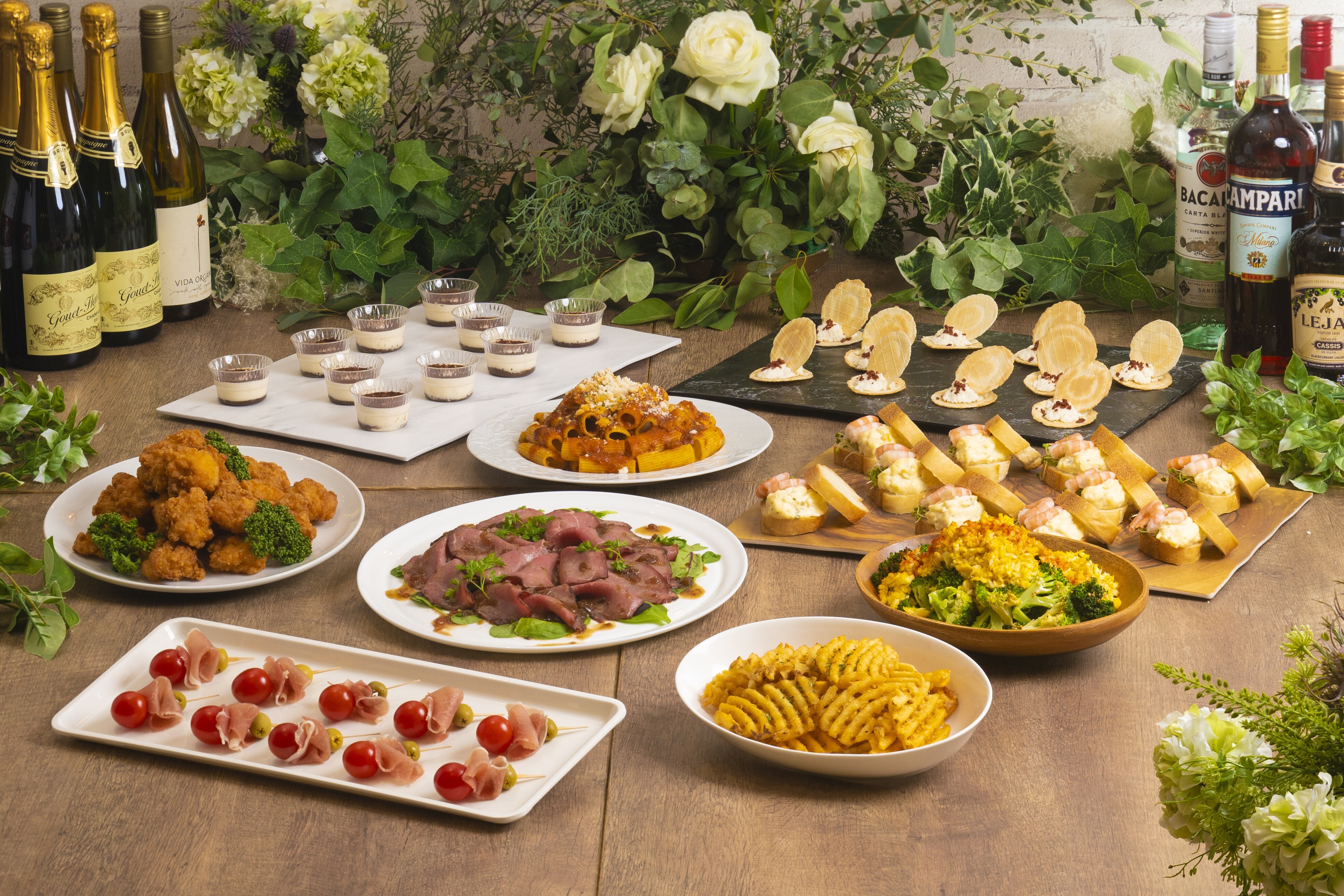 金土日祝【2時間飲み放題】スタンダードプラン＜9品＞会場3時間込　 最低保証金額：165,000円（税込）～