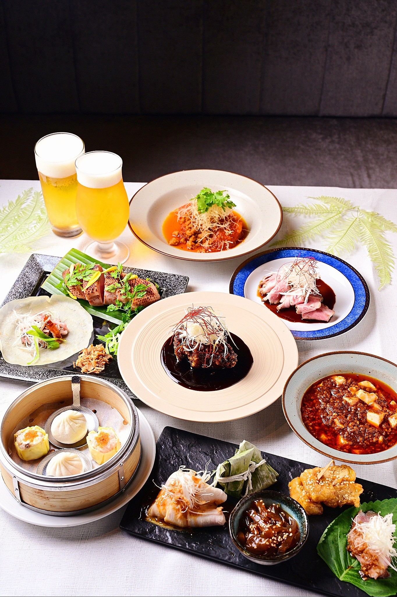 【1月・2月限定！団体様応援3h飲み放題付】フカヒレに黒毛和牛★『豪華中華コース』10,000円→8,000円 8品